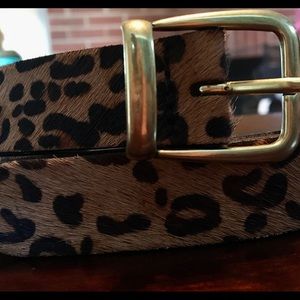 Fossil Cheetah Cowhide Belt Size Medium
